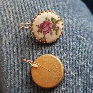Ceramic Rose Earrings